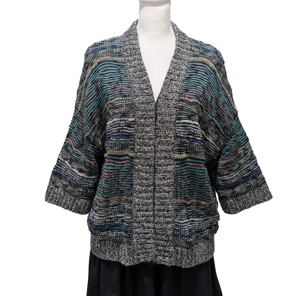 Multi Color Striped Kimono Cardigan Cooperative Women's‎ Size M Artisan Vibe